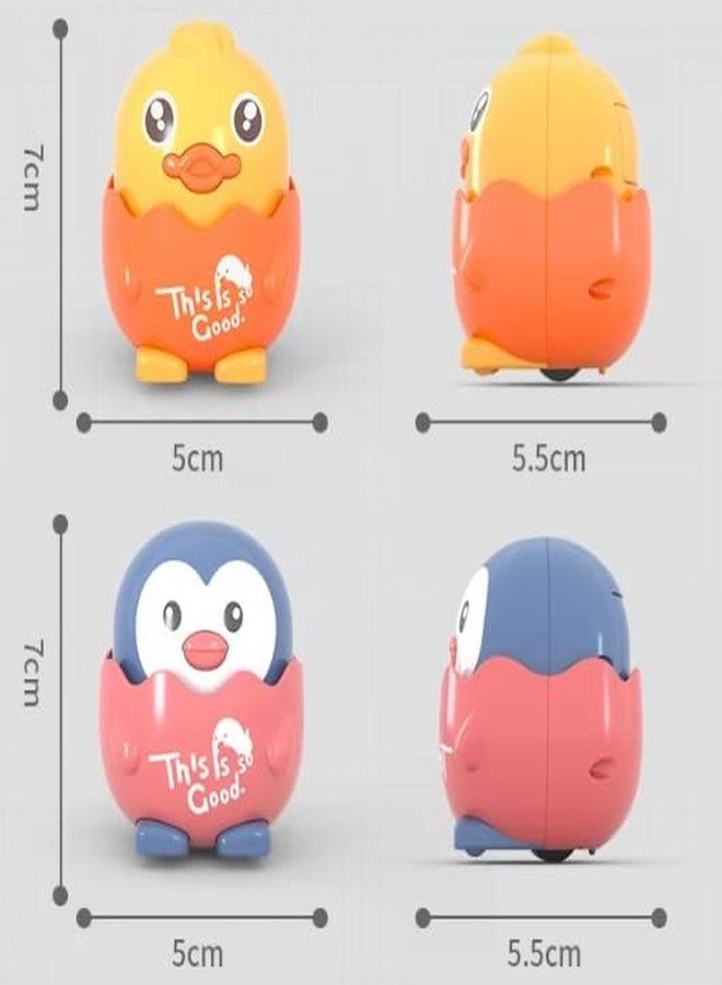 IndusBay® Set of 4, Cute Sliding Press & Release Owl, Squirrel, Duck & Penguin Inertia Press Run Slide Mini Cartoon Animal Wind Up Toys Birthday Return Gift for Toddler Boy Girls, Multicolor - Image 3